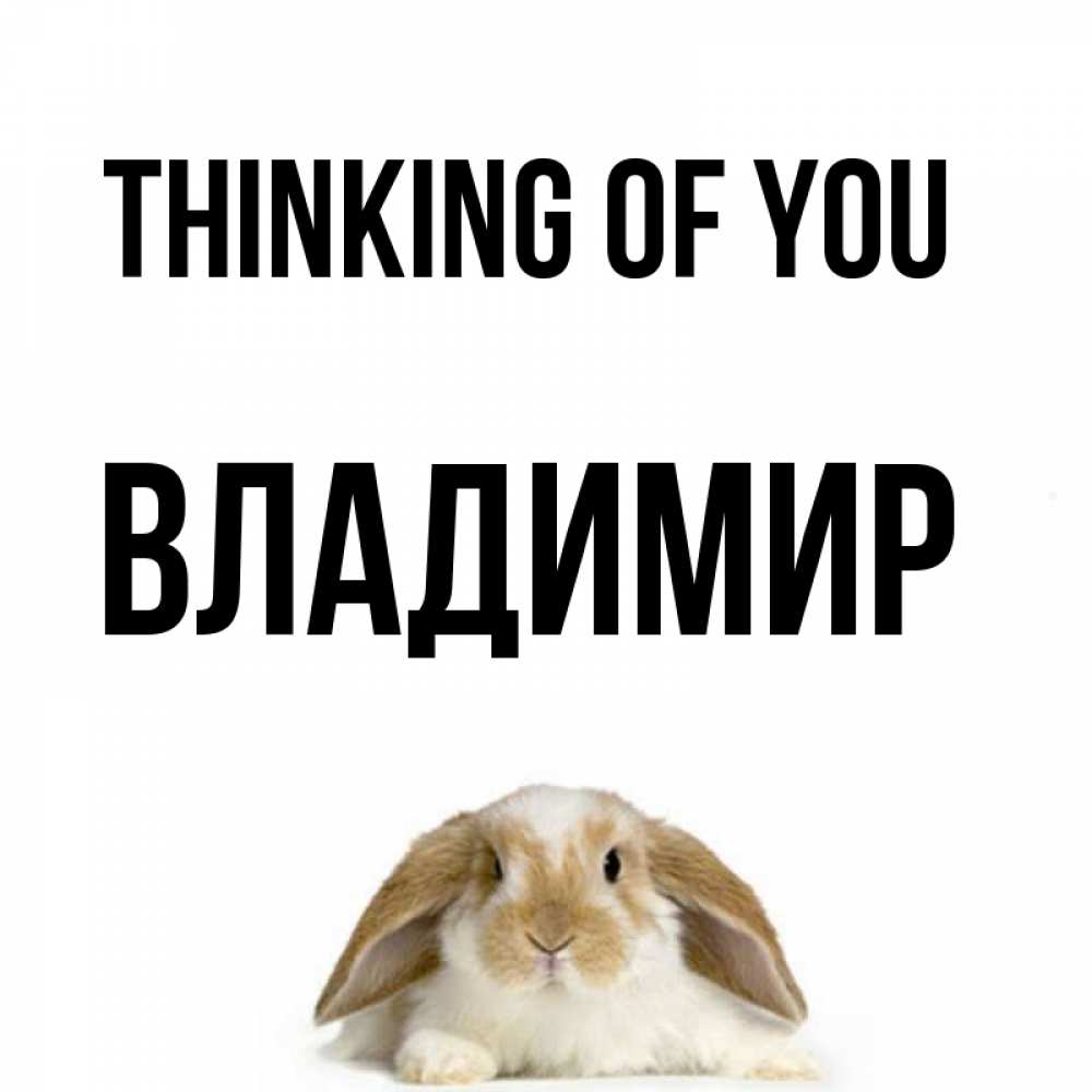 Greetings card с именем, Владимир Thinking of you подписать своими руками онлайн Greetings with text for free download 