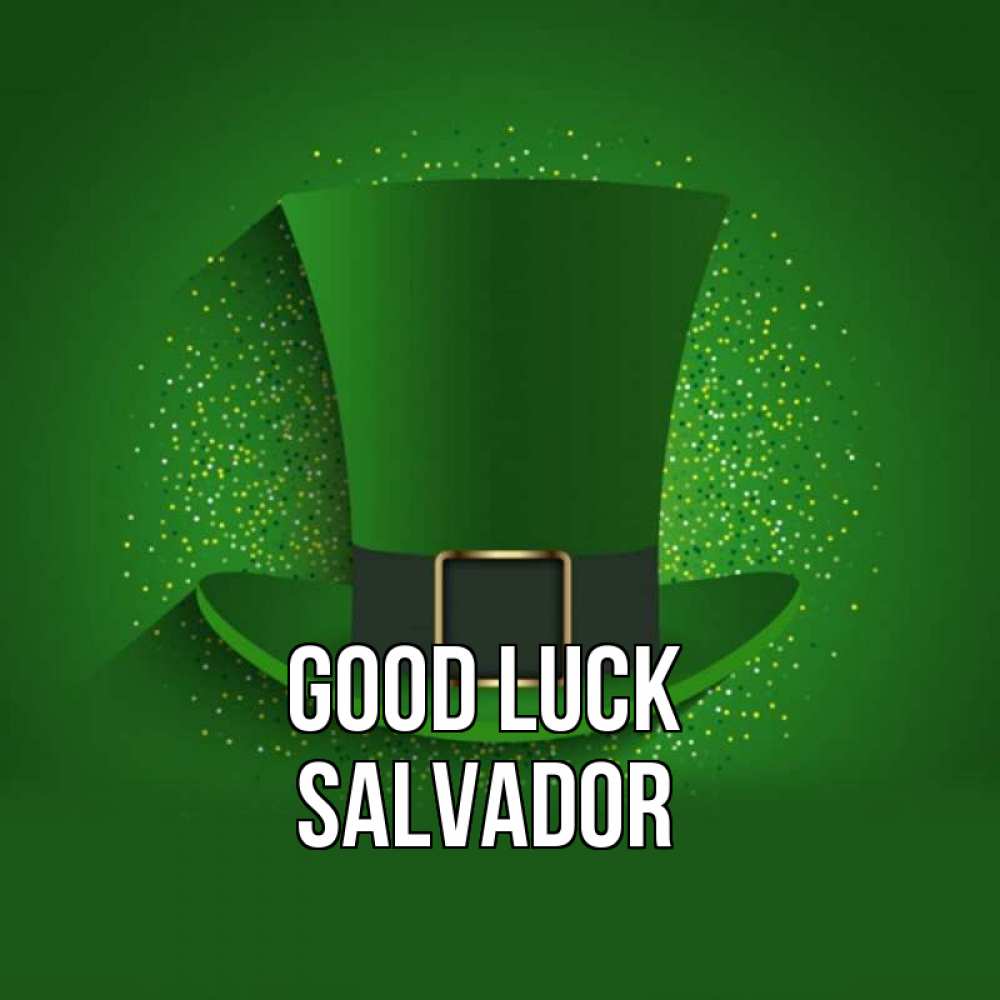 Greetings card с именем, Salvador Good luck фокусник Greetings with text for free download 
