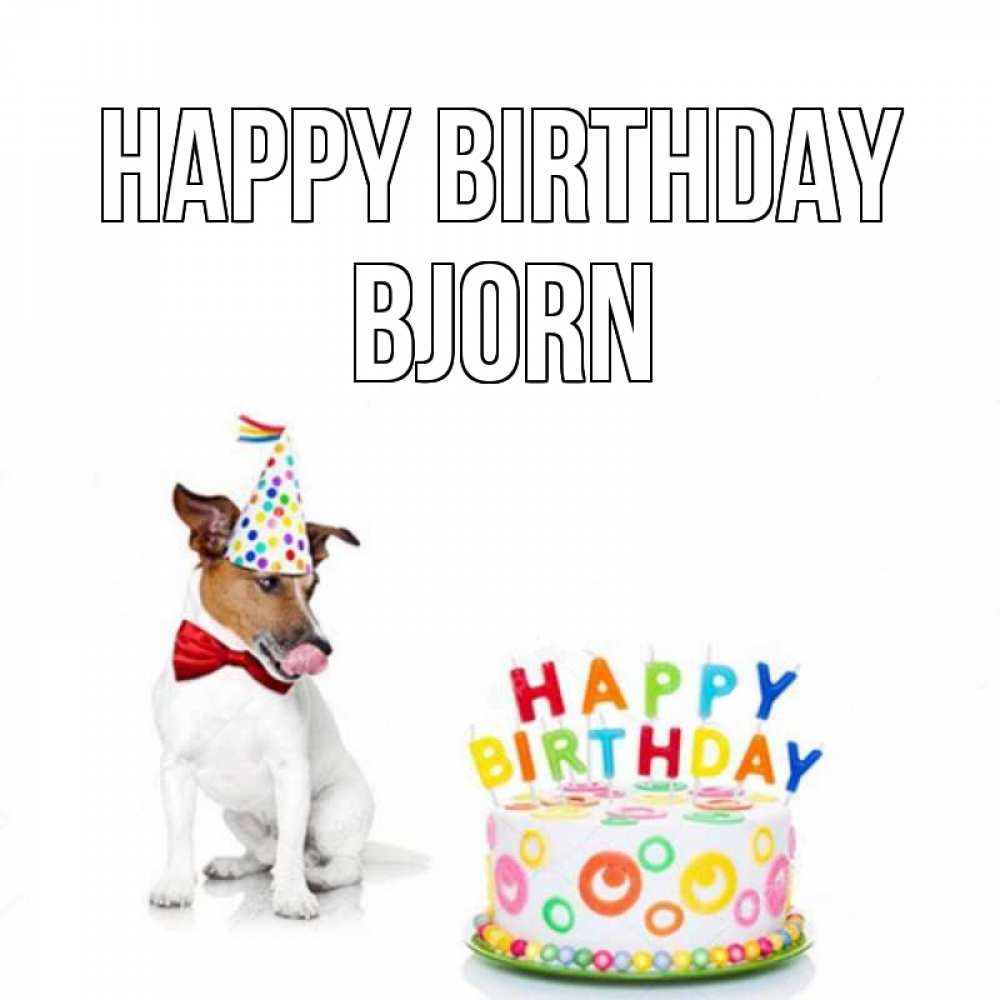 Greetings card с именем, Bjorn Happy Birthday праздник Greetings with text for free download 