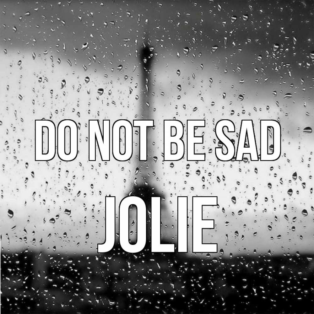 Greetings card с именем, Jolie Do not be sad Париж и Эйфелева башня Greetings with text for free download 