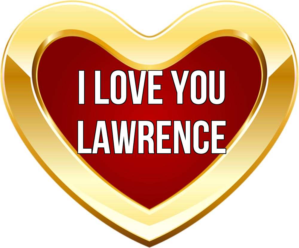 Greetings card с именем, Lawrence I love you из краски Greetings with text for free download 