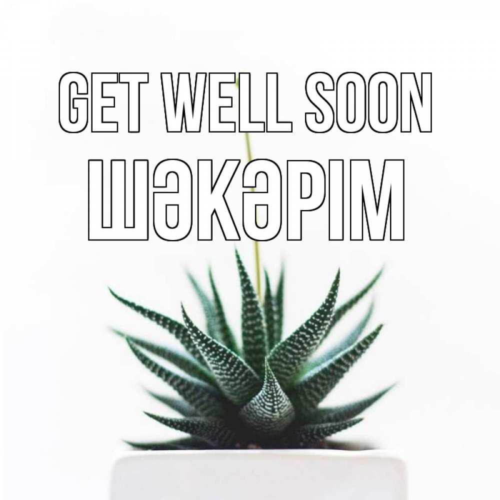 Greetings card с именем, ШӘКӘРІМ Get well soon короче это непонятная колючка Greetings with text for free download 