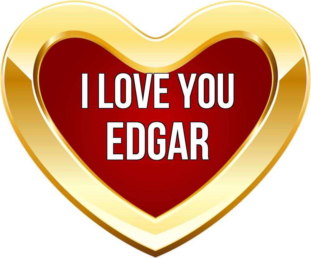 Greetings card с именем, Edgar I love you из краски Greetings with text for free download 