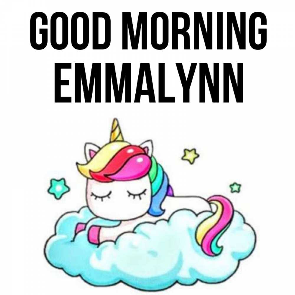 Greetings card с именем, Emmalynn Good morning радужное утро Greetings with text for free download 
