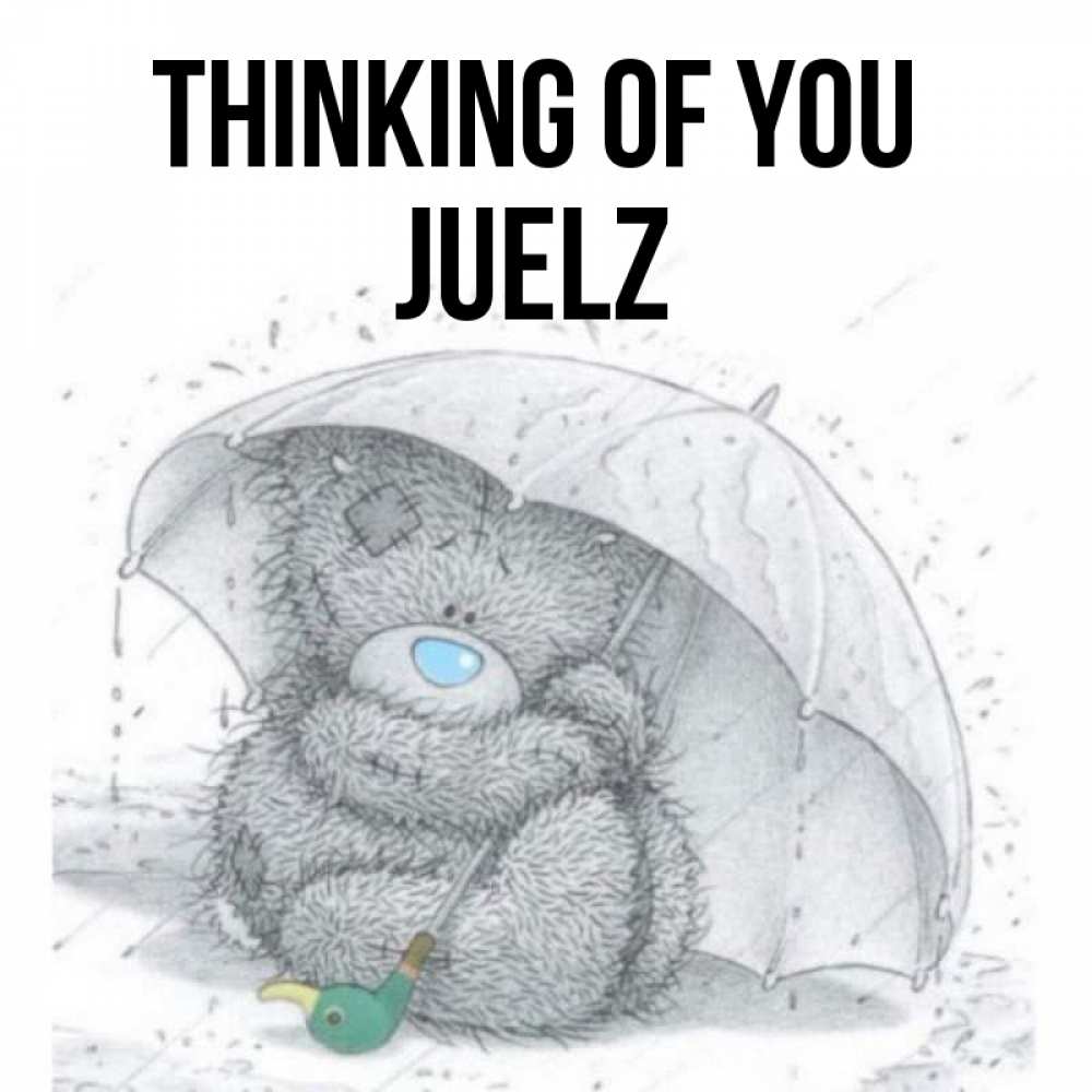 Greetings card с именем, Juelz Thinking of you весеннее или осеннее настроение Greetings with text for free download 