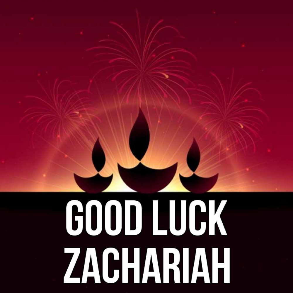 Greetings card с именем, Zachariah Good luck праздник Greetings with text for free download 