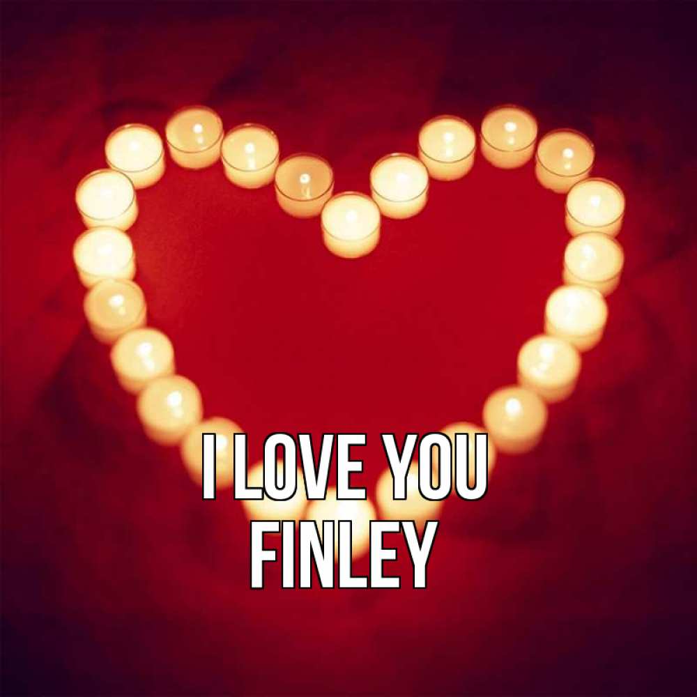Greetings card с именем, Finley I love you красота на красном фоне Greetings with text for free download 