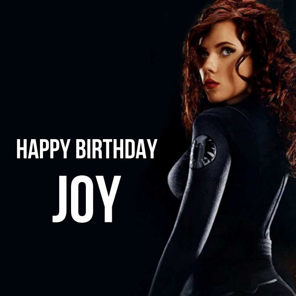 Greetings card с именем, Joy Happy Birthday Марвел черная вдова Greetings with text for free download 