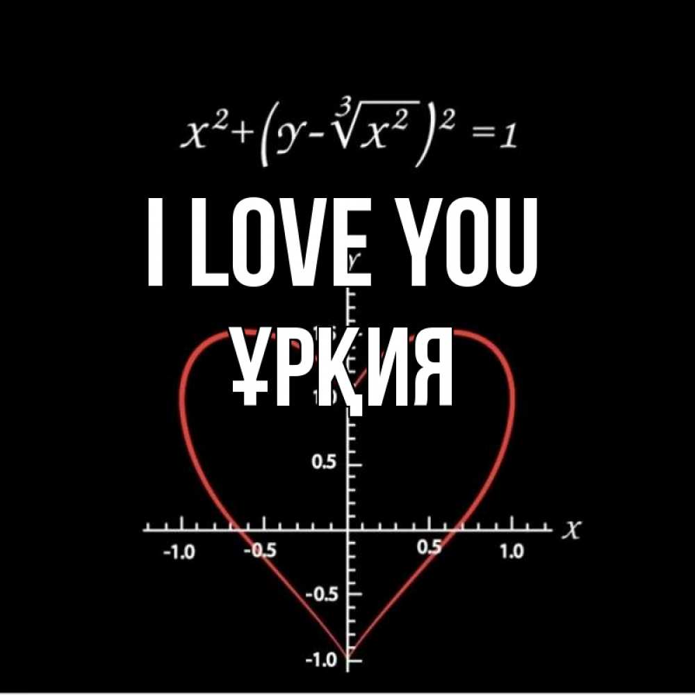 Greetings card с именем, ҰРҚИЯ I love you сердечная формула Greetings with text for free download 