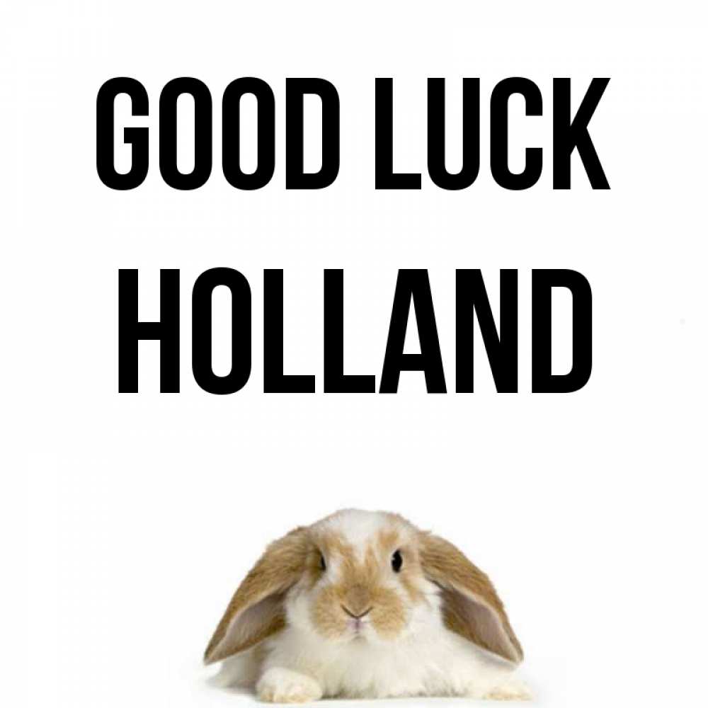 Greetings card с именем, Holland Good luck открытки с произвольным текстом который можно вставить в открытку и создать ее самостоятельно бесплатно онлайн Greetings with text for free download 