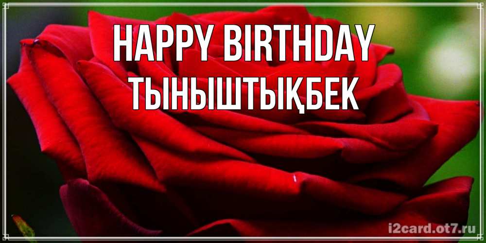 Greetings card с именем, ТЫНЫШТЫҚБЕК Happy Birthday розочка очень красивая Greetings with text for free download 