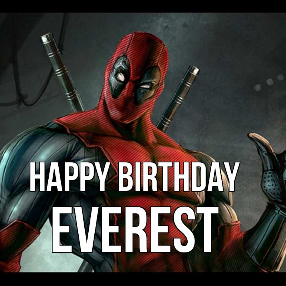 Greetings card с именем, Everest Happy Birthday марвел супергерои Greetings with text for free download 