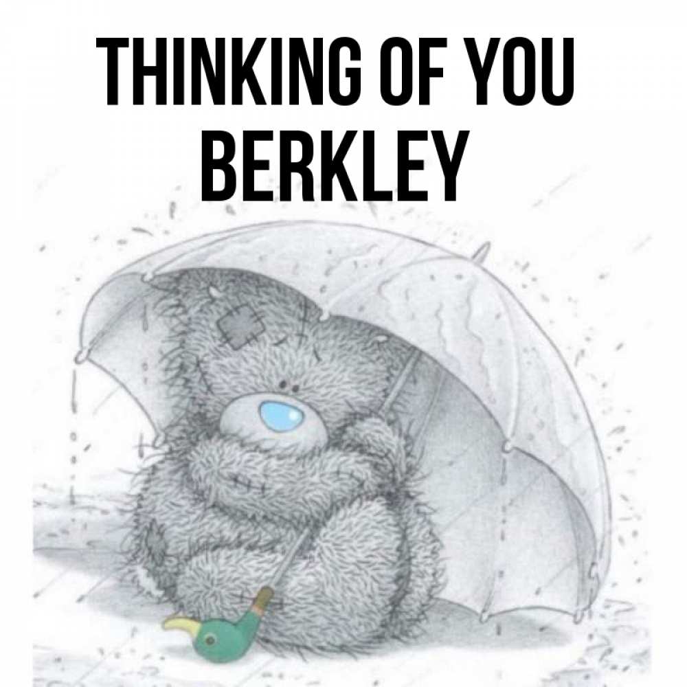Greetings card с именем, Berkley Thinking of you весеннее или осеннее настроение Greetings with text for free download 