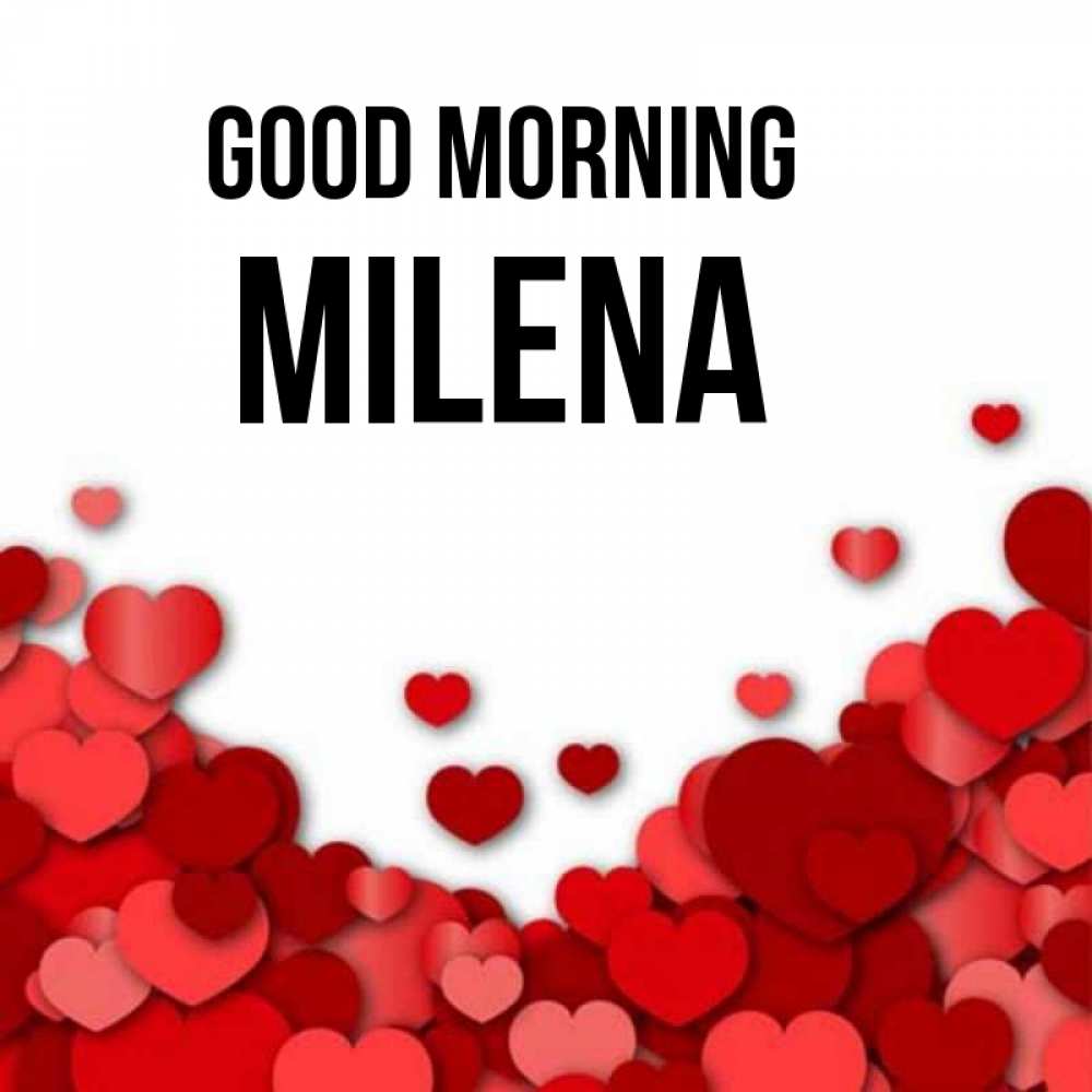 Greetings card с именем, Milena Good morning хорошего настроения Greetings with text for free download 