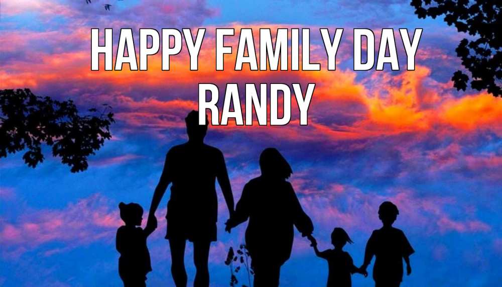 Greetings card с именем, Randy happy family day семья Greetings with text for free download 