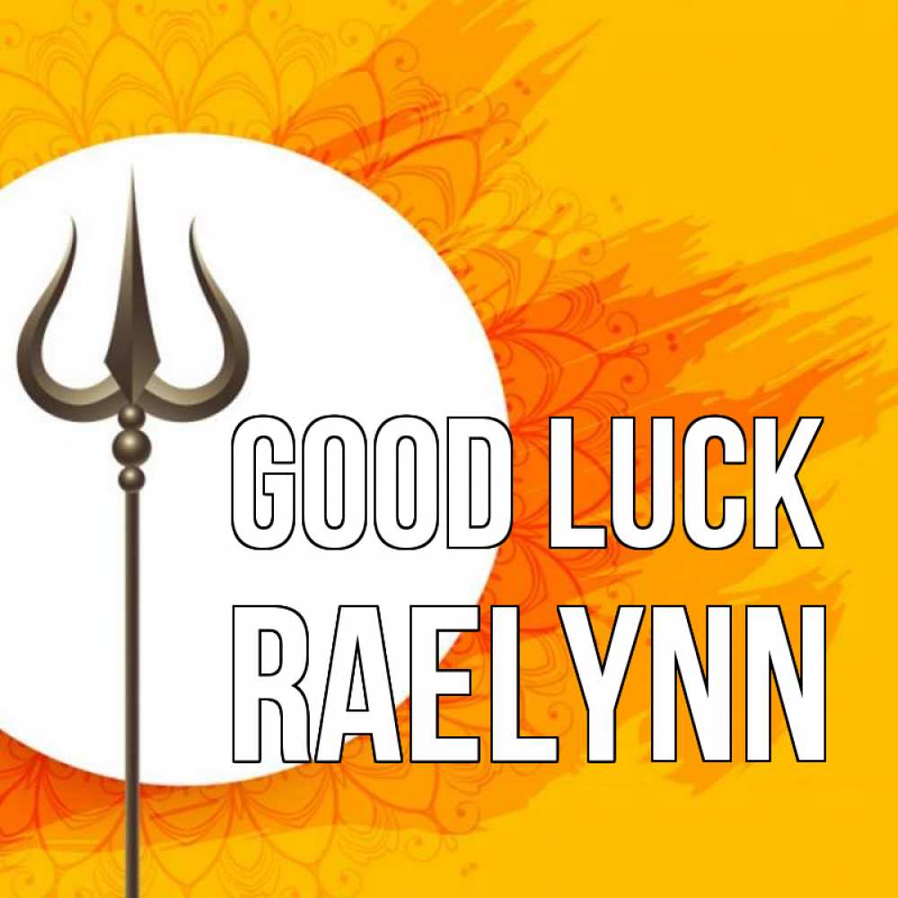 Greetings card с именем, Raelynn Good luck пусть повезет Greetings with text for free download 