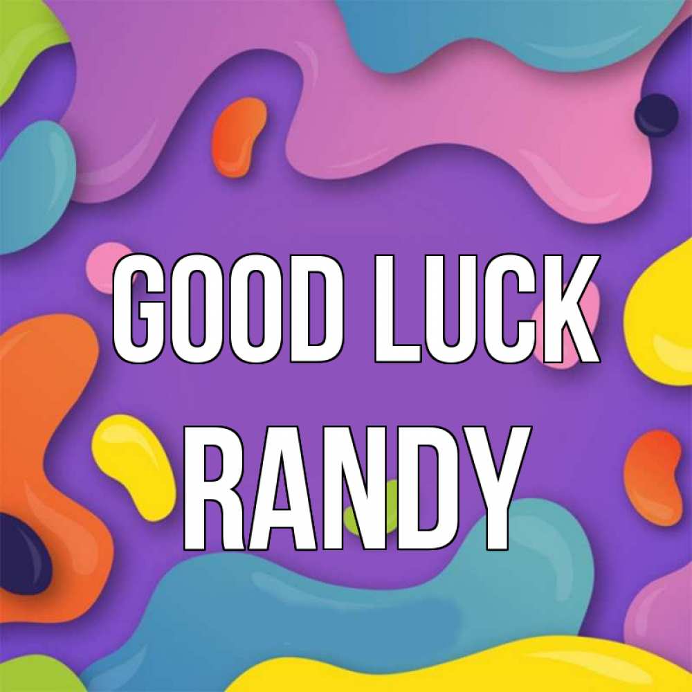 Greetings card с именем, Randy Good luck абстрактное что то Greetings with text for free download 