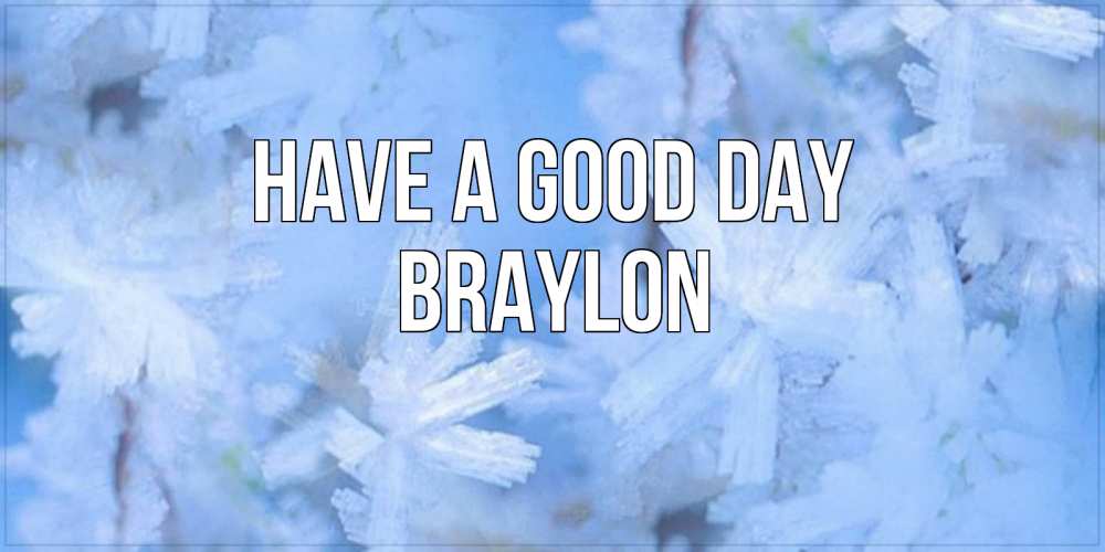 Greetings card с именем, Braylon Have a good day открытка на зимний день Greetings with text for free download 