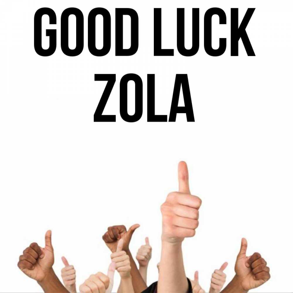 Greetings card с именем, Zola Good luck молодцом Greetings with text for free download 
