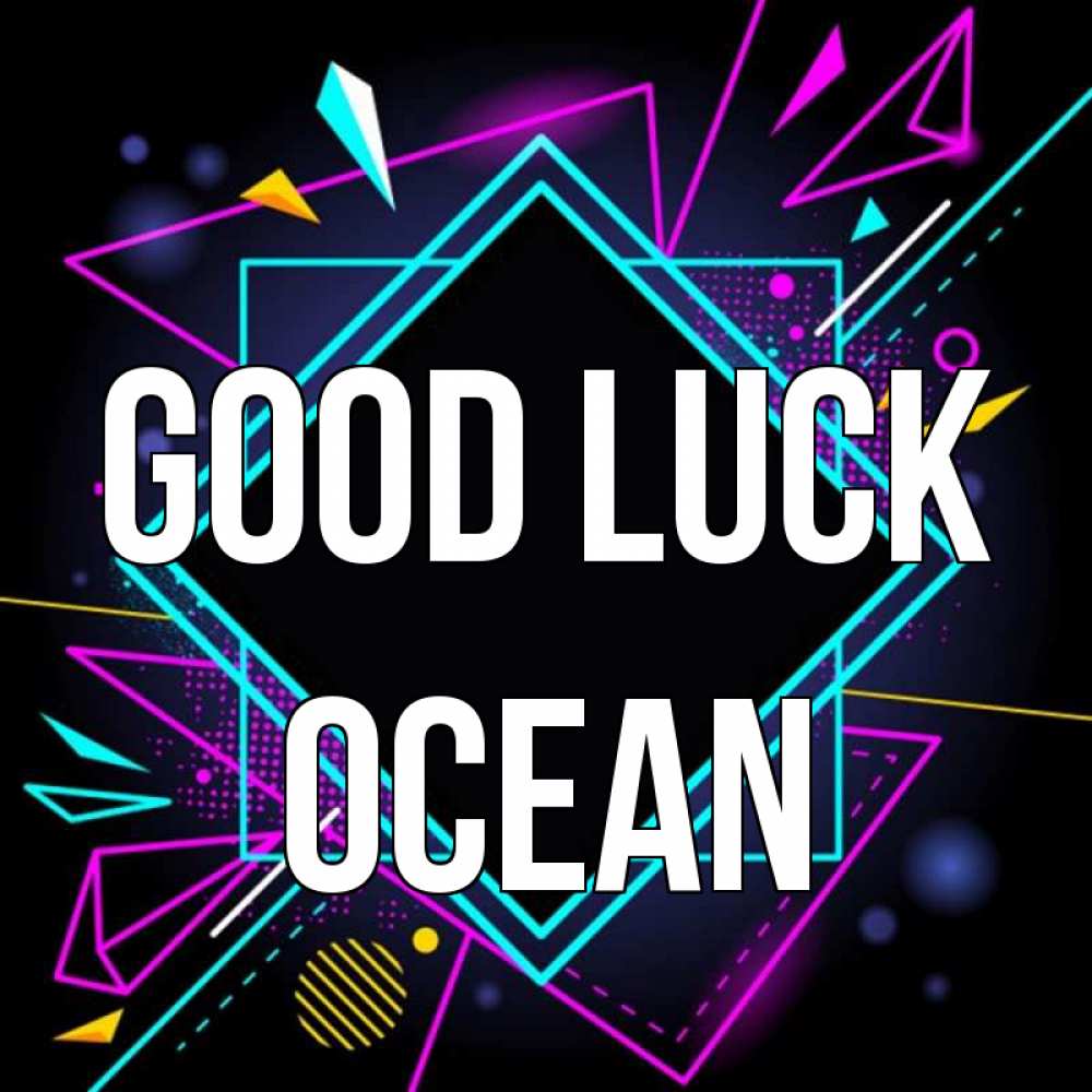 Greetings card с именем, Ocean Good luck рамочки Greetings with text for free download 