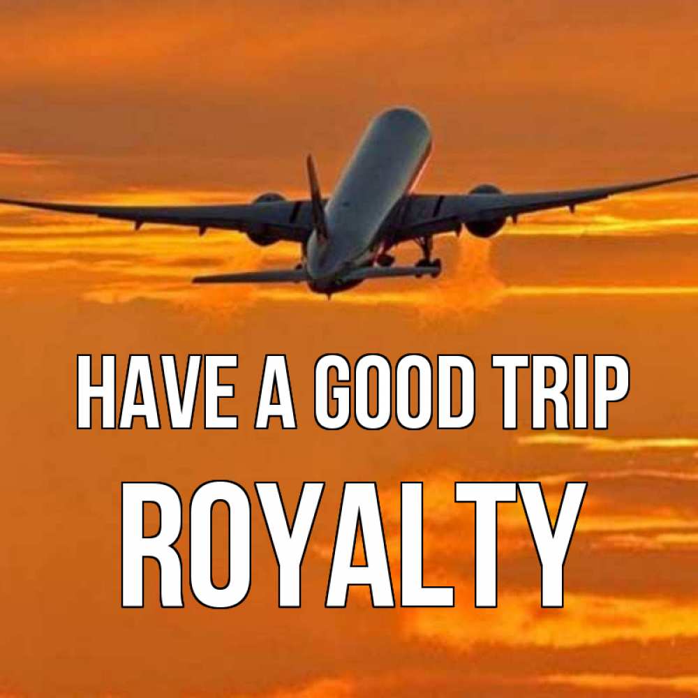 Greetings card с именем, Royalty Have a good trip оранжевое небо Greetings with text for free download 