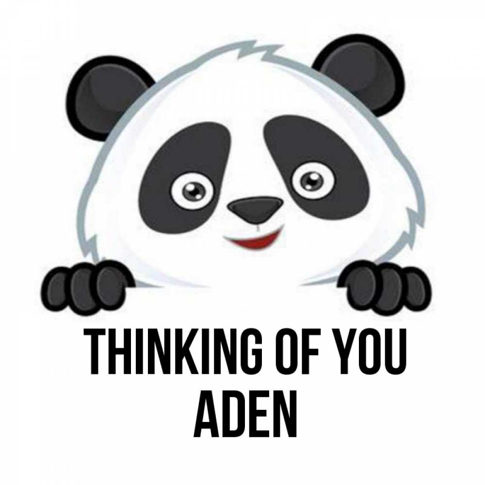 Greetings card с именем, Aden Thinking of you открытка для любимого Greetings with text for free download 