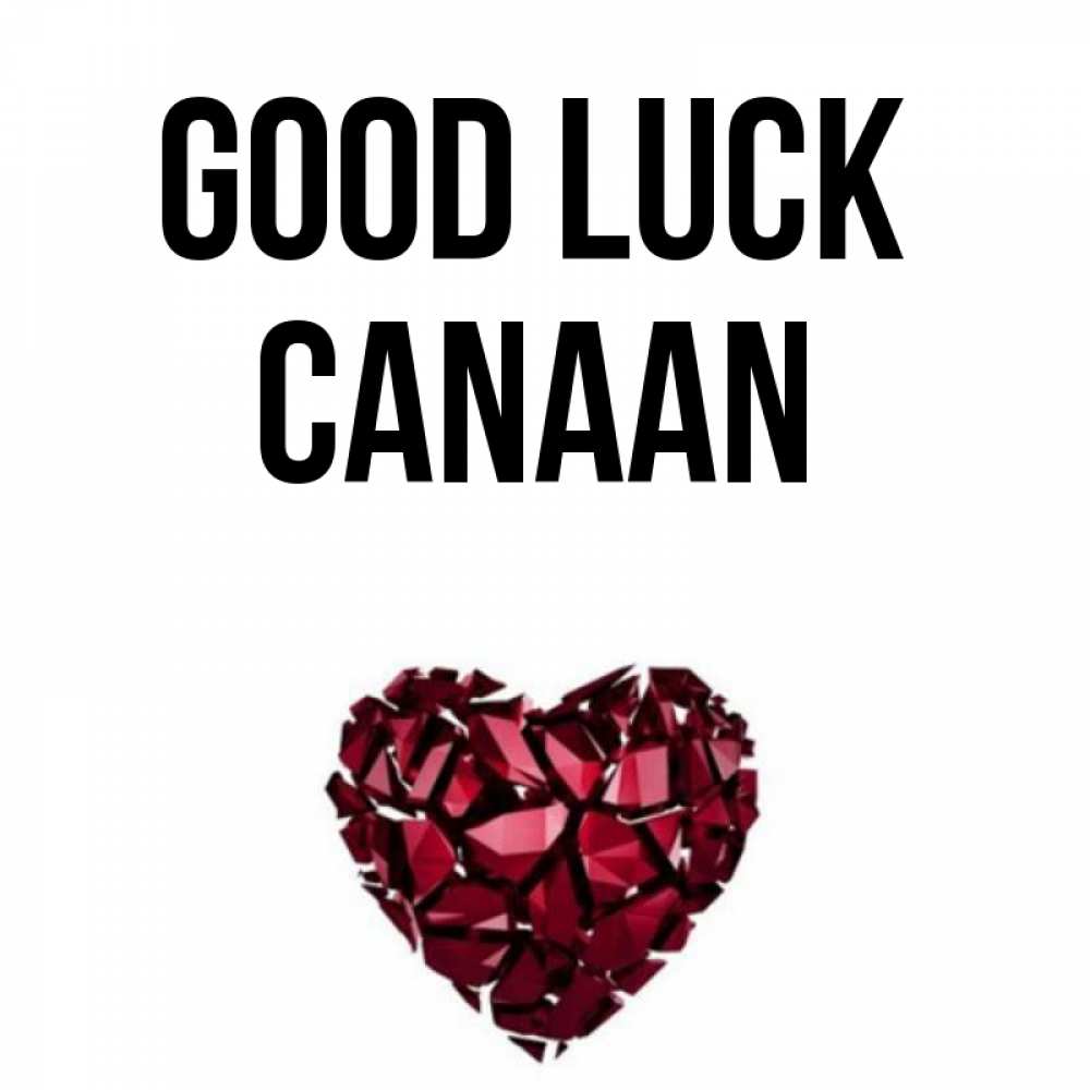 Greetings card с именем, Canaan Good luck бордовое из кристаллов  1 Greetings with text for free download 