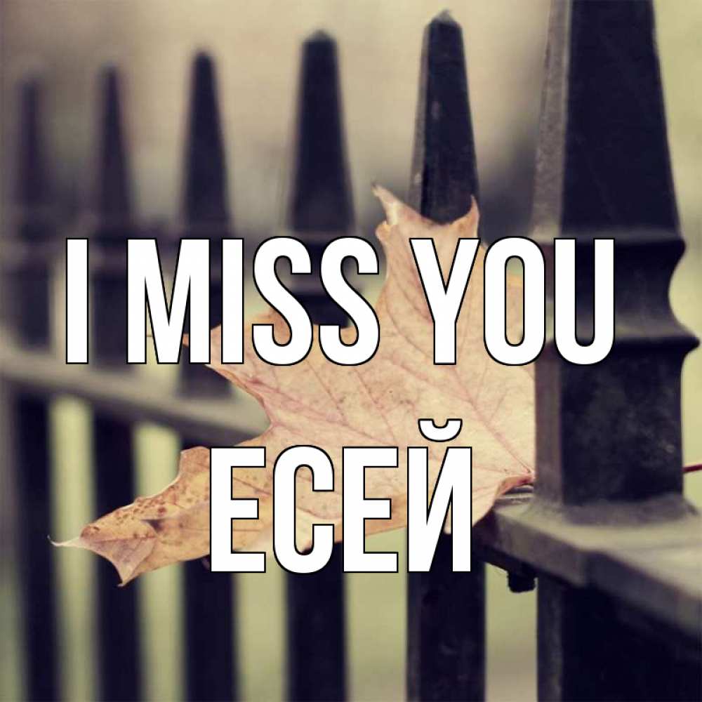 Greetings card с именем, Есей I miss you очень скучно Greetings with text for free download 