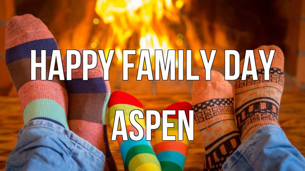 Greetings card с именем, Aspen happy family day с днем семьи Greetings with text for free download 