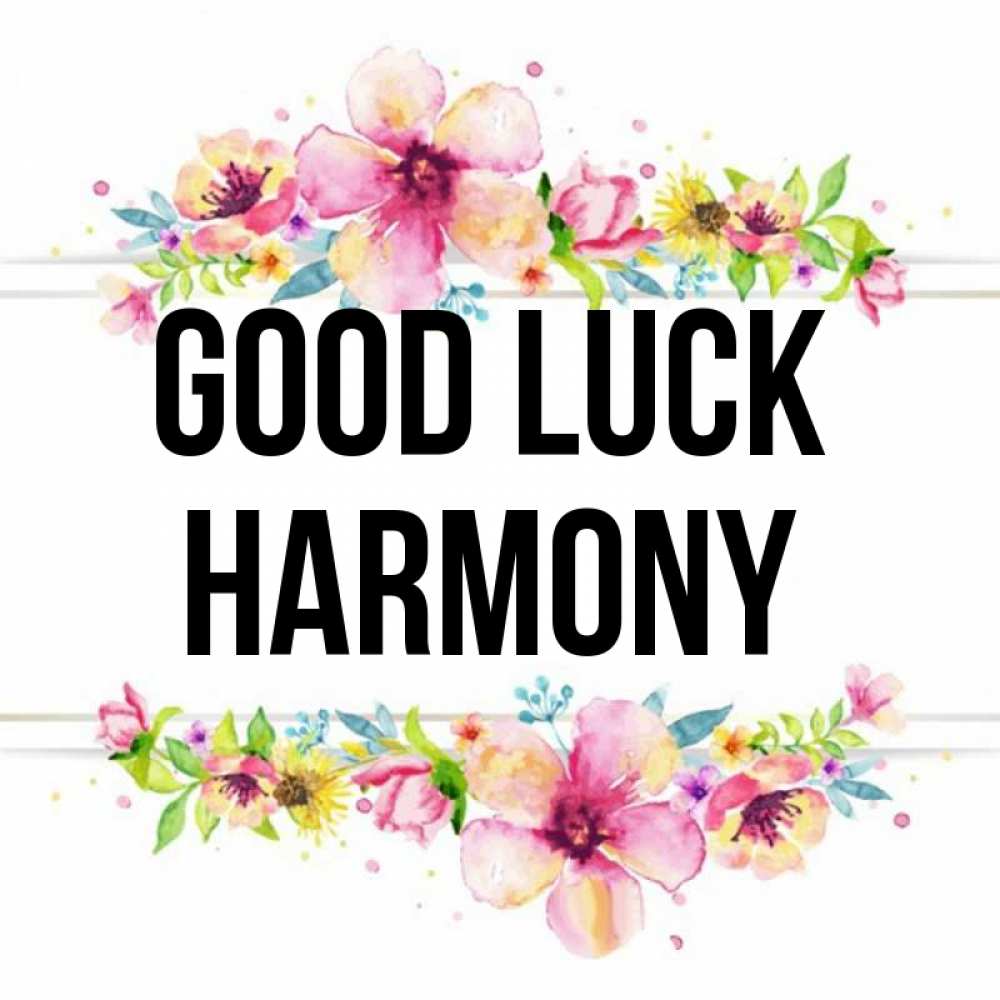 Greetings card с именем, Harmony Good luck пусть повезет 1 Greetings with text for free download 