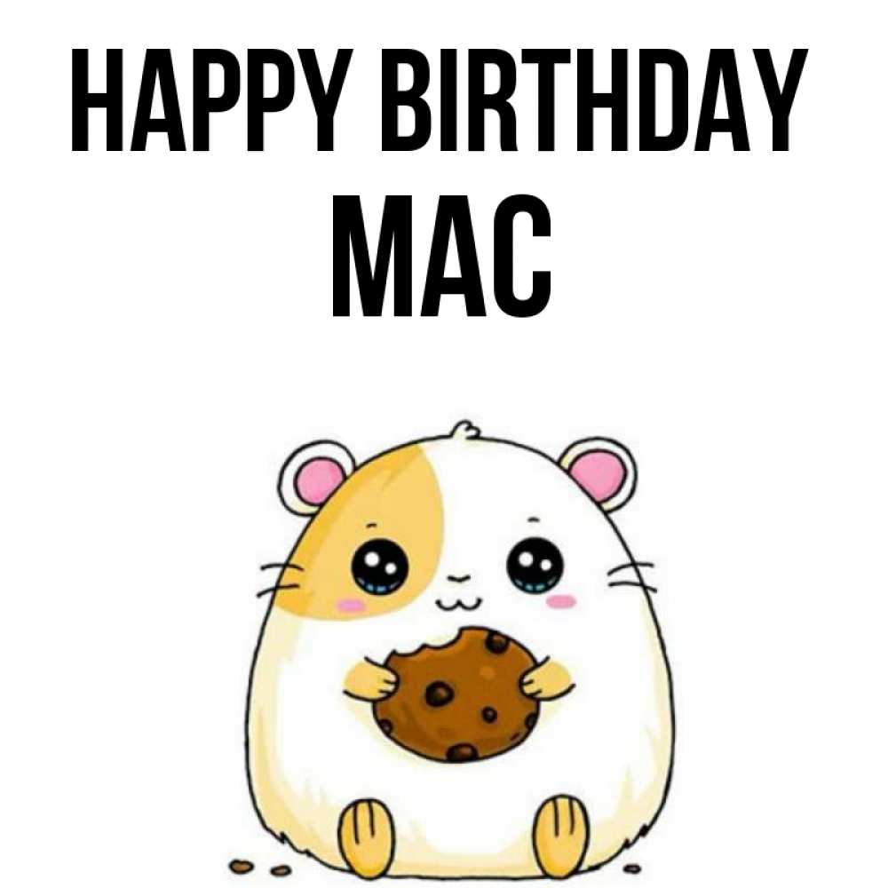 Greetings card с именем, Mac Happy Birthday с днюхой Greetings with text for free download 