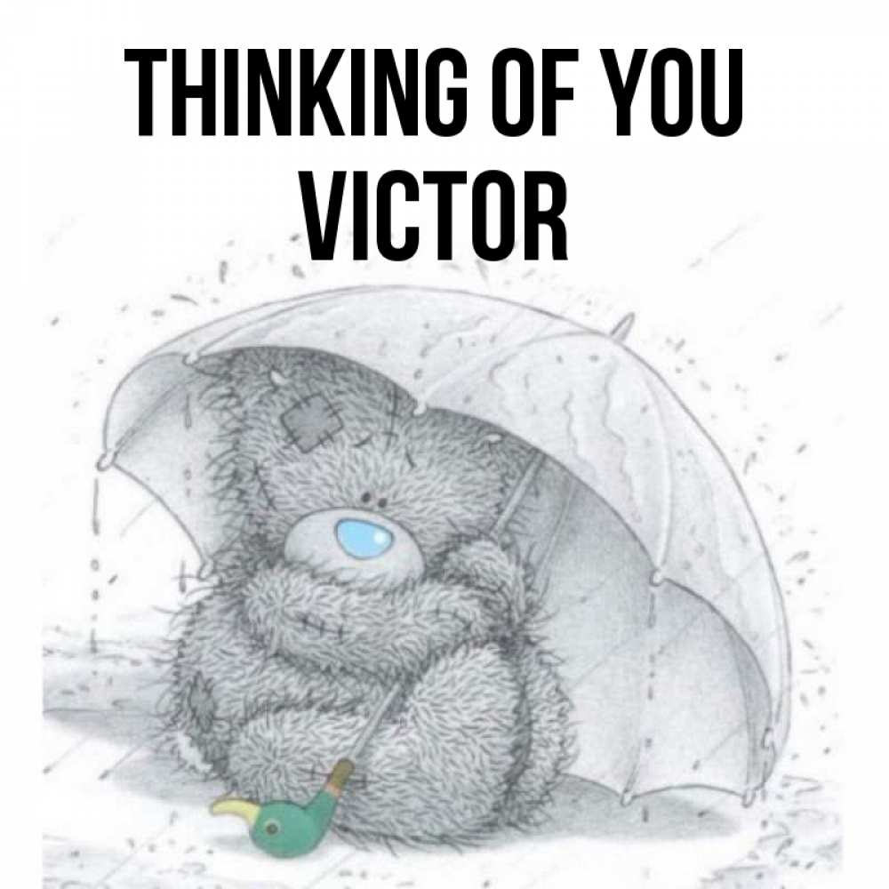 Greetings card с именем, Victor Thinking of you весеннее или осеннее настроение Greetings with text for free download 