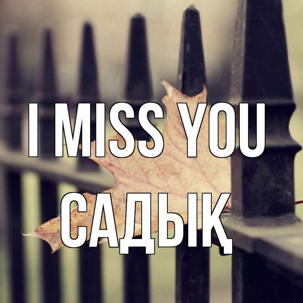 Greetings card с именем, САДЫҚ I miss you очень скучно Greetings with text for free download 