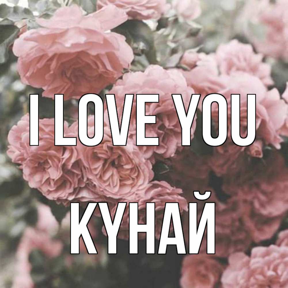 Greetings card с именем, КҮНАЙ I love you розы 3 Greetings with text for free download 