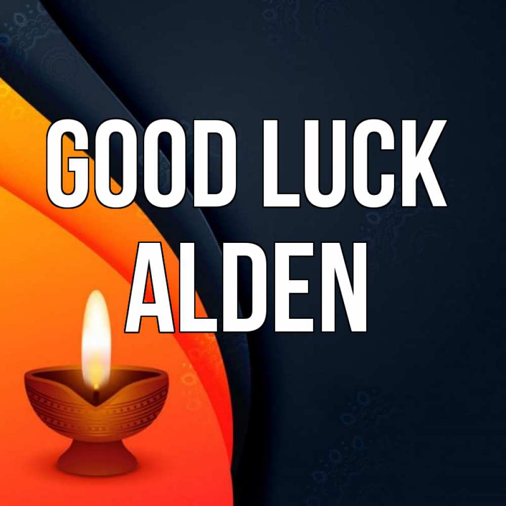 Greetings card с именем, Alden Good luck абстрактный фон Greetings with text for free download 