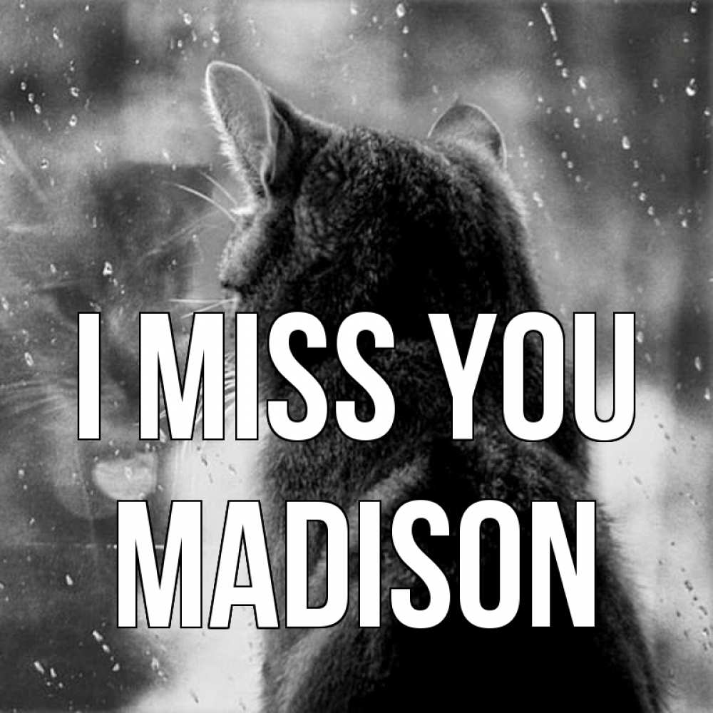 Greetings card с именем, Madison I miss you скорее ко мне приходи 1 Greetings with text for free download 