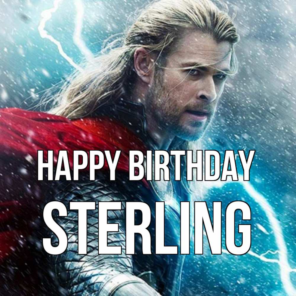 Greetings card с именем, Sterling Happy Birthday марвел боги Greetings with text for free download 