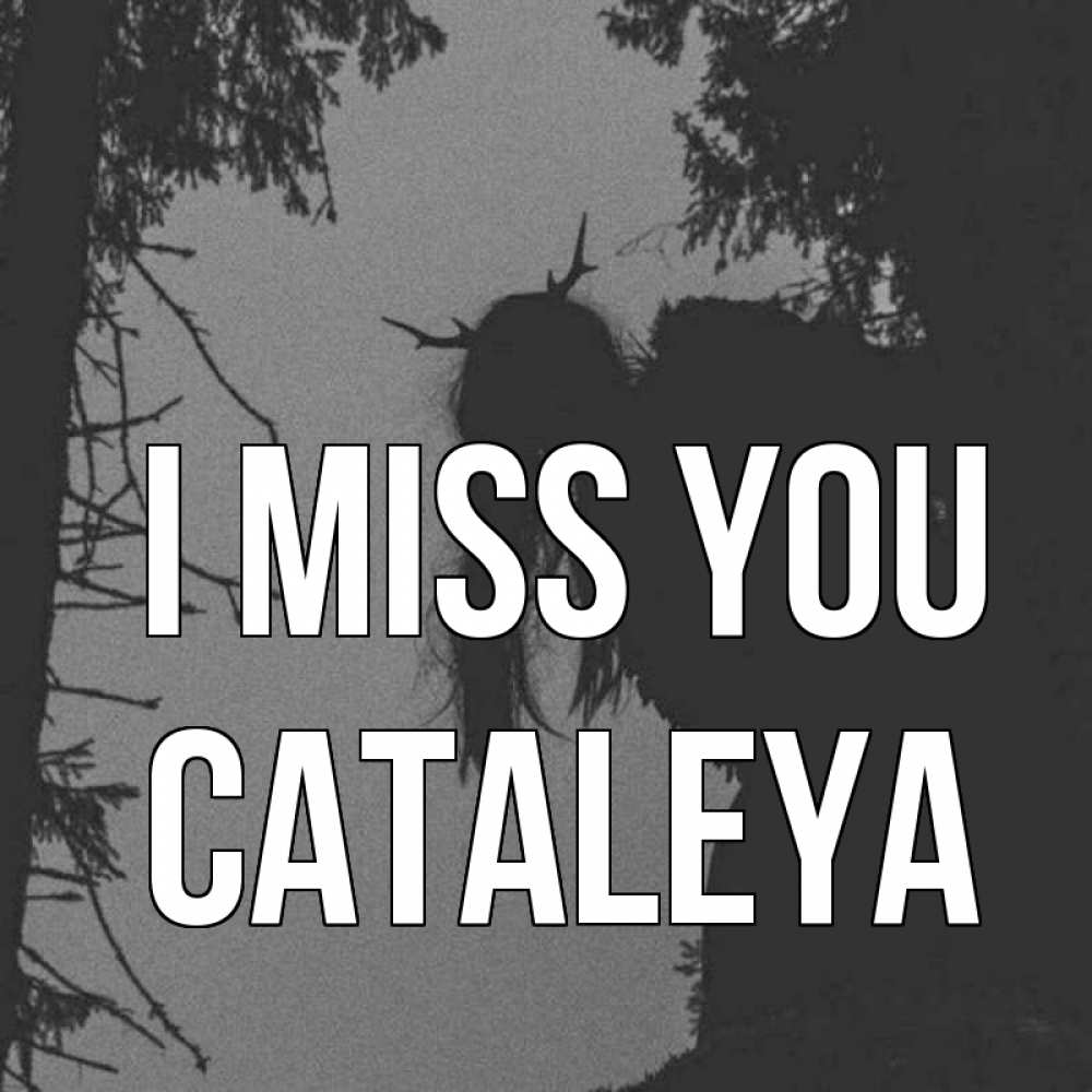Greetings card с именем, Cataleya I miss you пугаю Greetings with text for free download 