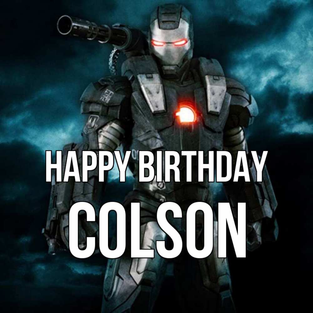 Greetings card с именем, Colson Happy Birthday марвел супергерой в новом костюме Greetings with text for free download 