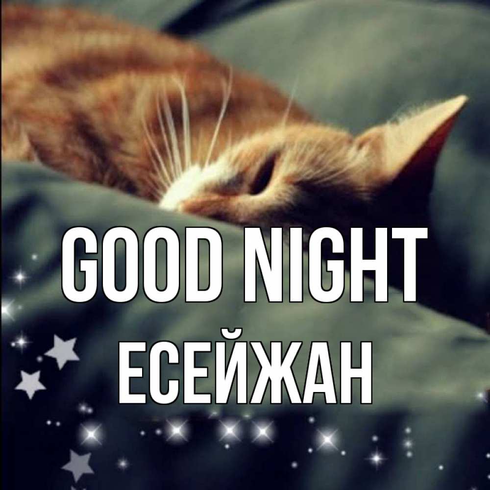 Greetings card с именем, Есейжан Good night кроватка Greetings with text for free download 