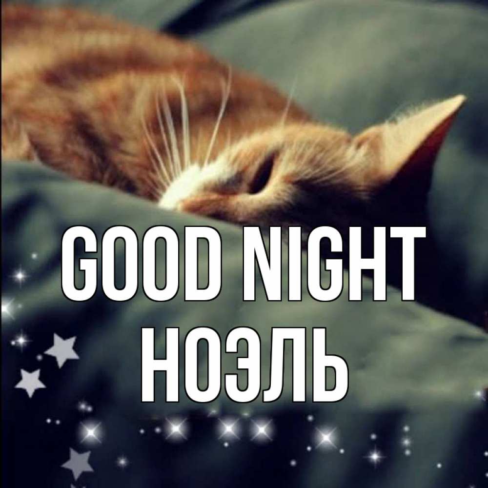 Greetings card с именем, НОЭЛЬ Good night кроватка Greetings with text for free download 