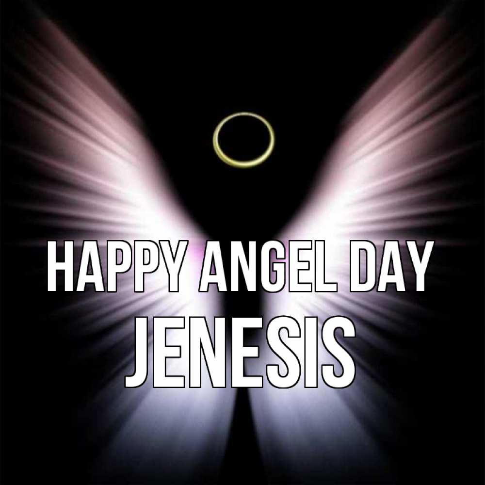 Greetings card с именем, Jenesis happy angel day ангел из света Greetings with text for free download 