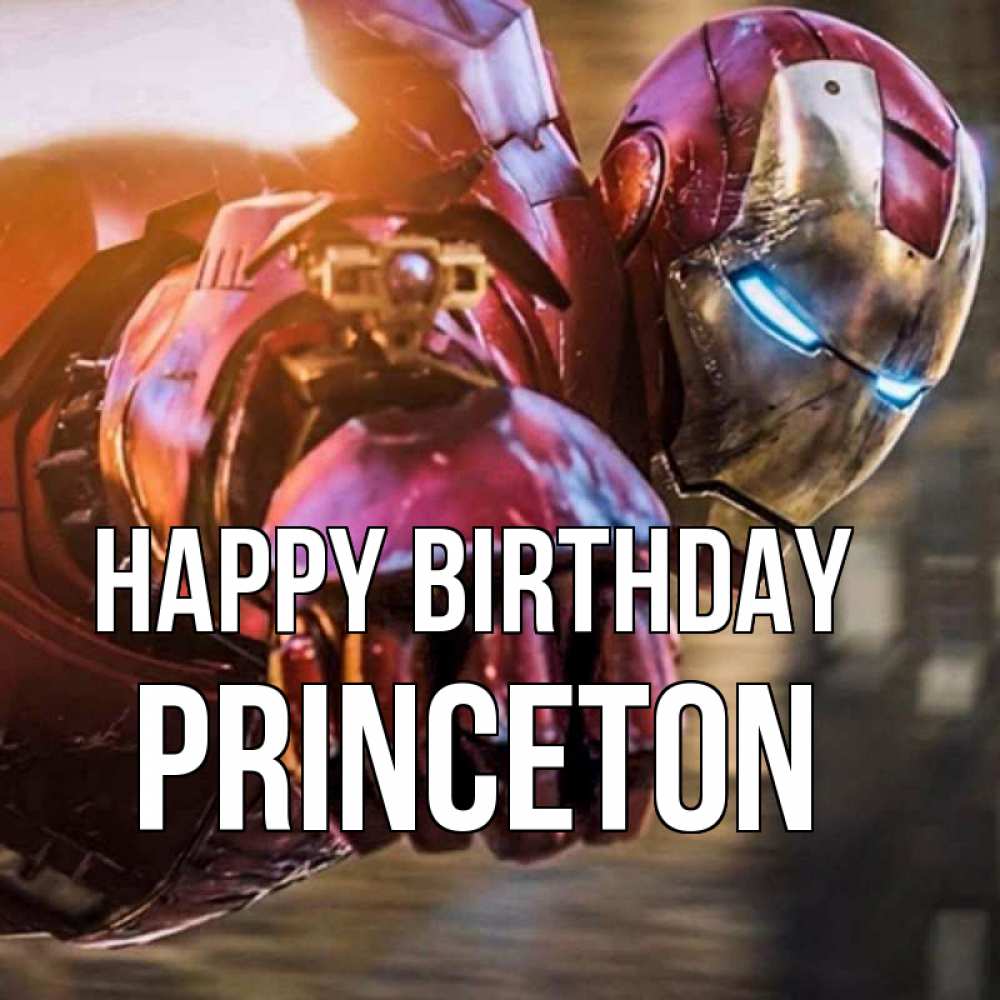 Greetings card с именем, Princeton Happy Birthday марвел супергерои в костюме Greetings with text for free download 