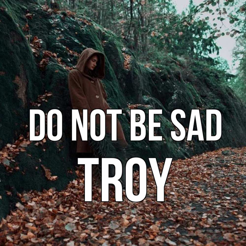 Greetings card с именем, Troy Do not be sad осенний лес Greetings with text for free download 