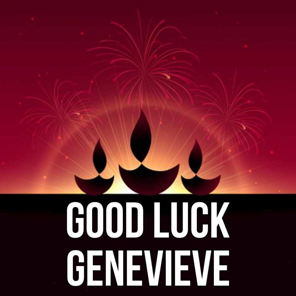 Greetings card с именем, Genevieve Good luck праздник Greetings with text for free download 