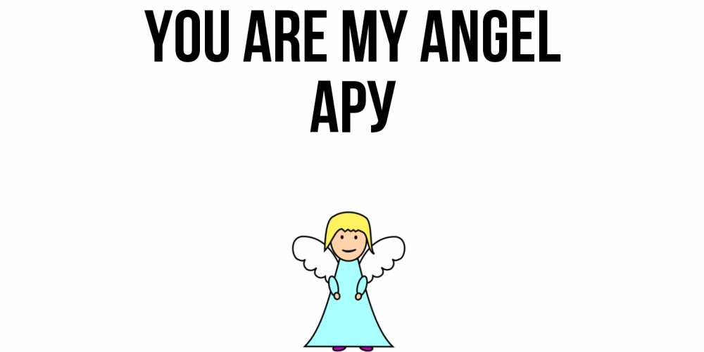 Greetings card с именем, АРУ You are my angel ангел Greetings with text for free download 