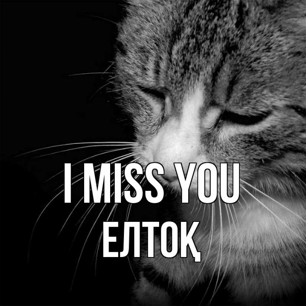 Greetings card с именем, Елтоқ I miss you мне скучно Greetings with text for free download 