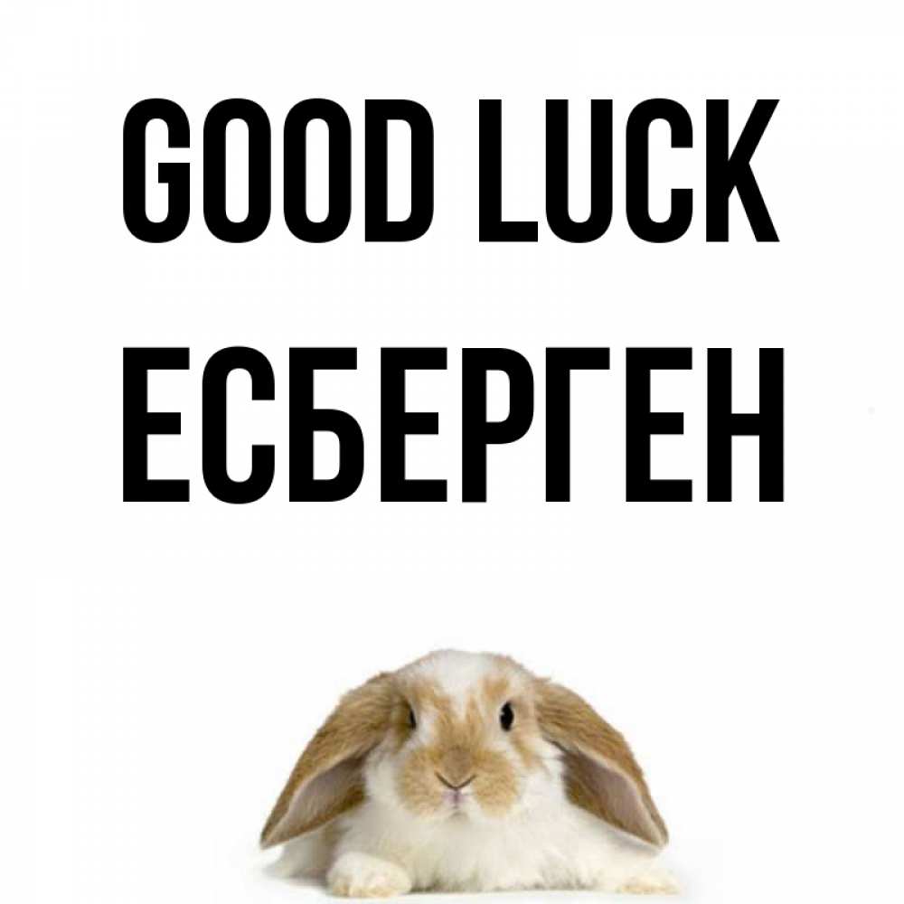Greetings card с именем, Есберген Good luck открытки с произвольным текстом который можно вставить в открытку и создать ее самостоятельно бесплатно онлайн Greetings with text for free download 