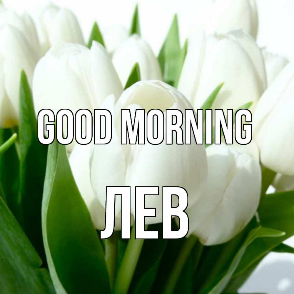 Greetings card с именем, Лев Good morning открытки на каждый день по именам Greetings with text for free download 