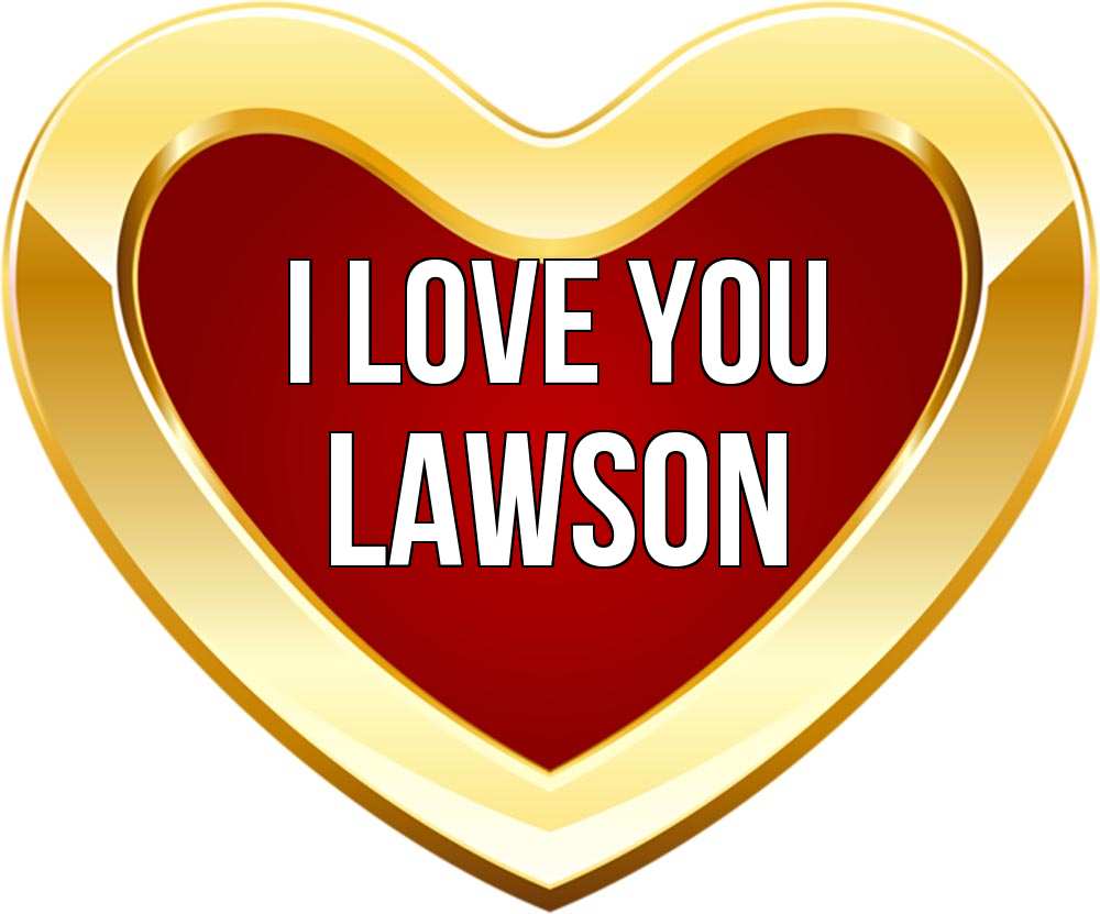 Greetings card с именем, Lawson I love you из краски Greetings with text for free download 